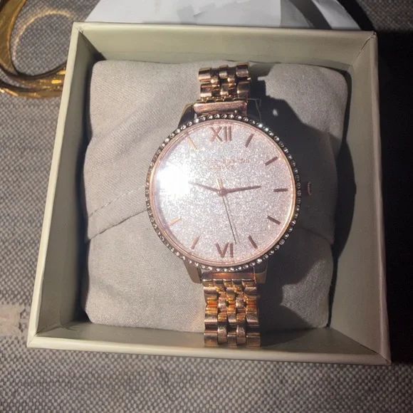 OLIVIA BURTON Rose Gold Glitter Watch - Picture 2 of 11